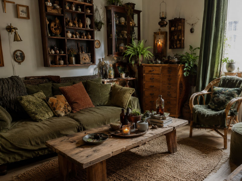Salon w stylu Goblincore