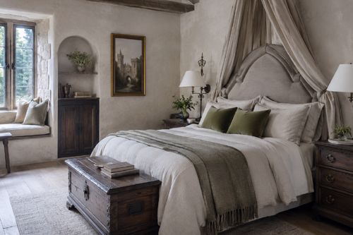 Sypialnia w stylu Castlecore
