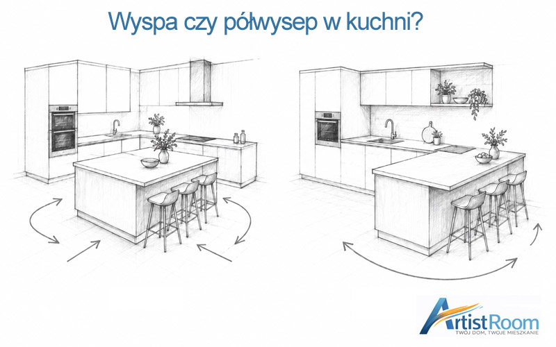 Wyspa czy półwysep w kuchni?